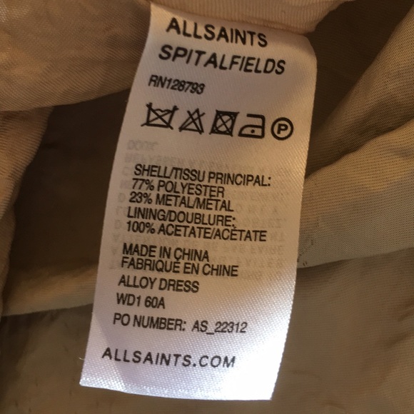 Size 10 All Saints cocktail dress - Picture 7 of 7